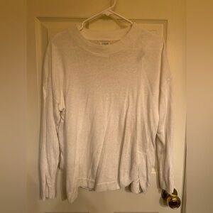 J. Crew Factory Women's White Crewneck Sweater